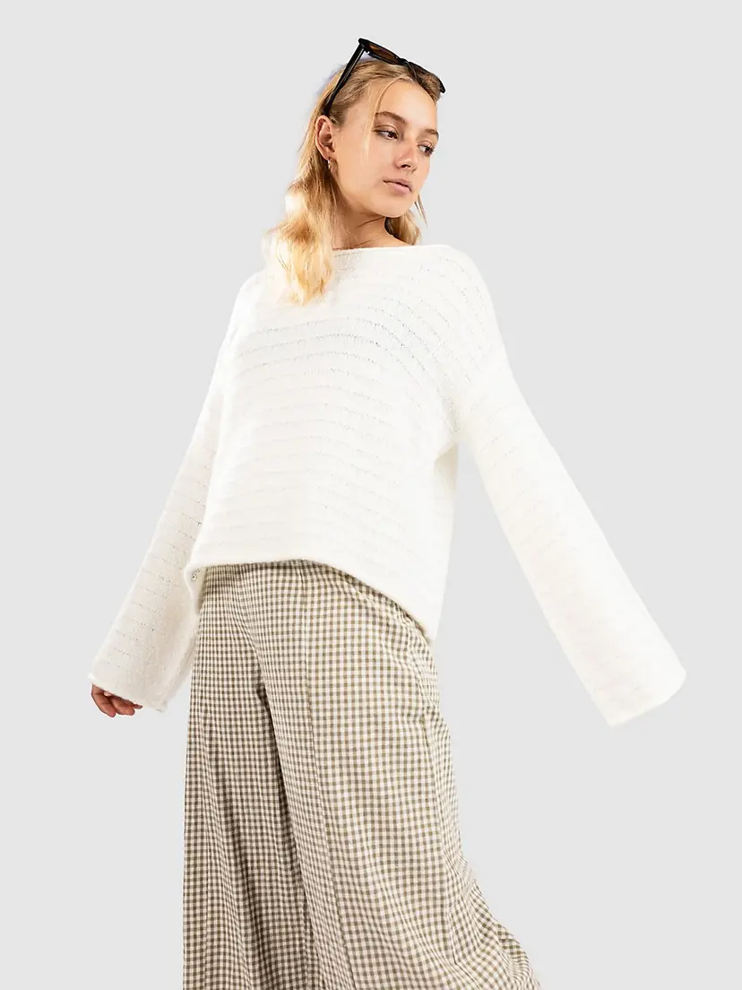 Rhythm Rhythm Baklava Knit Strikket genser hvit