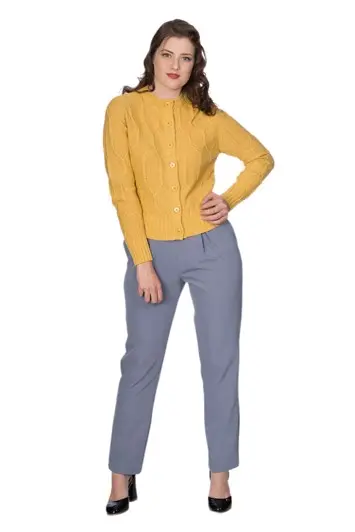 Lili Marleen Højtaljet Bukser; Wear me, gråblå