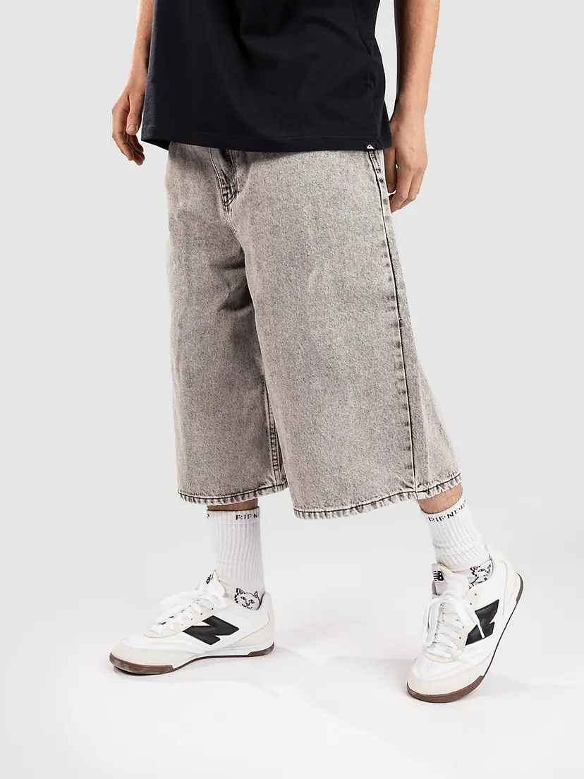 Empyre Empyre Ultra Wide Sk8 Denim Shorts grå