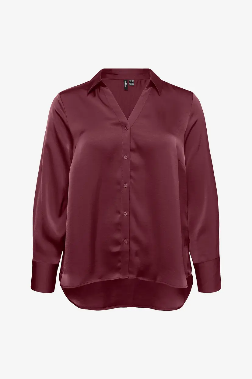 Vero Moda Curve Skjorte Vmmiro Ls Shirt Wvncur - Rød