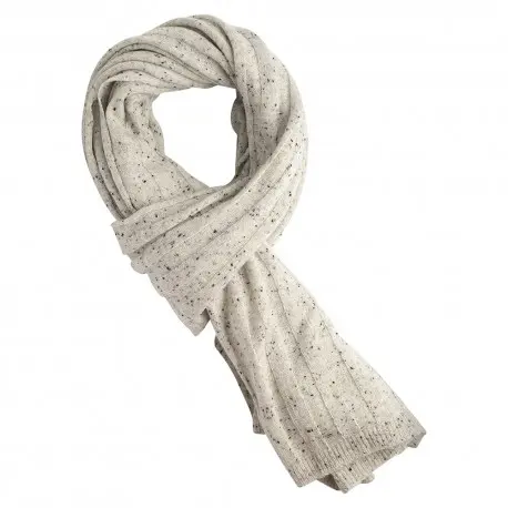 CASHMERE CULTURE Skjerf dame i kasjmir – hvit, med spetter