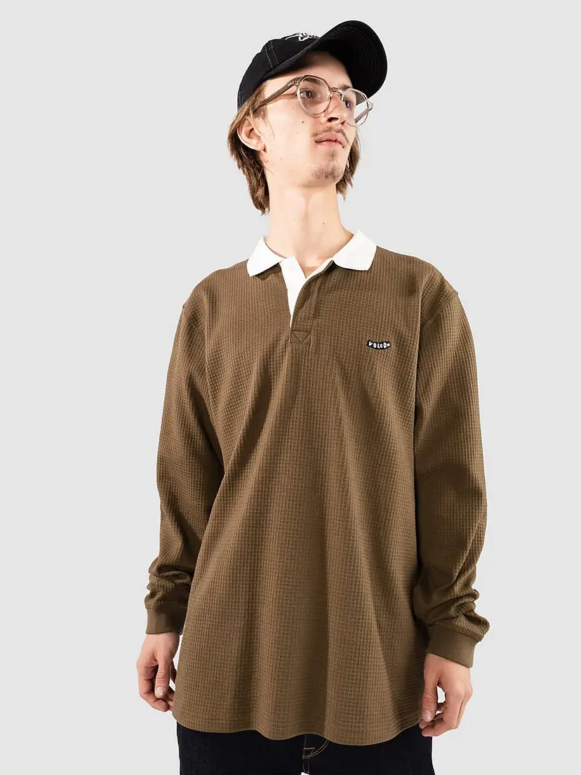 Volcom Volcom Curbstone Polo Langermet Polo grønn