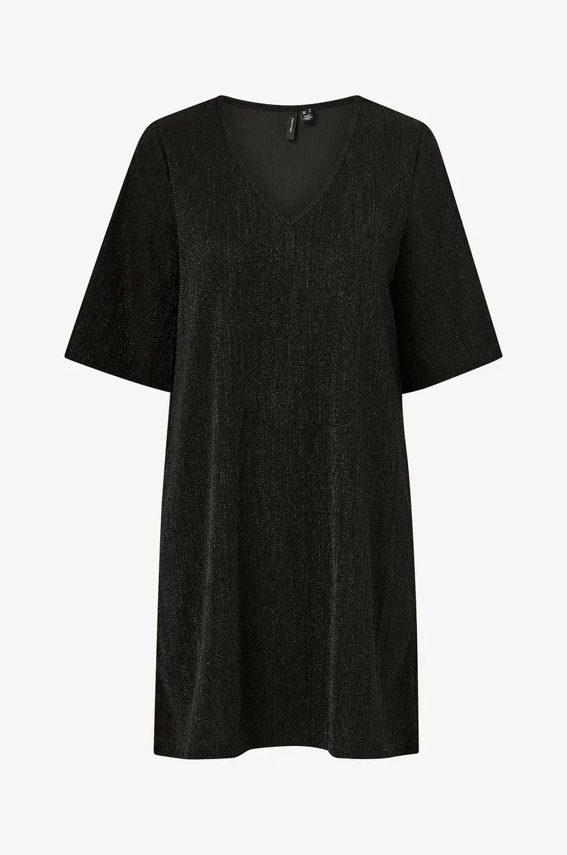 Vero Moda Kjole vmElma 2/4 V-neck Short Dress Jrs - Svart