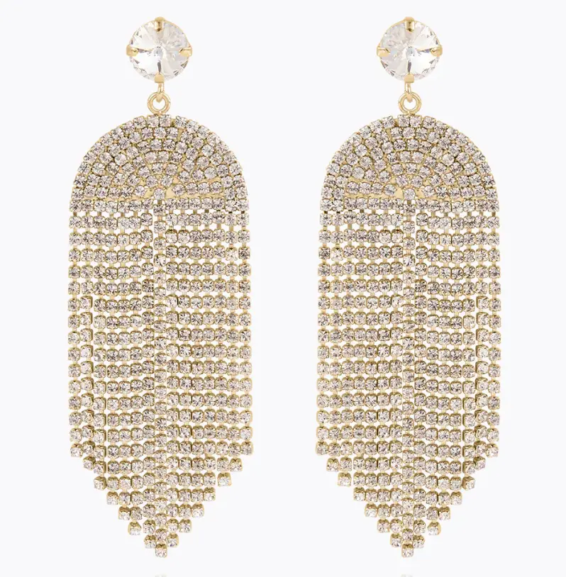 Caroline Svedbom Melinda Earrings Gold Crystal