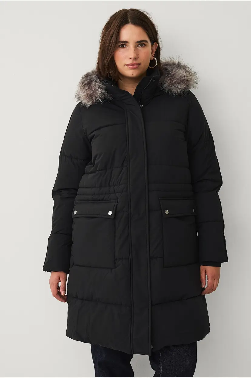 Zizzi Kåpe caJulia L/S Coat - Svart