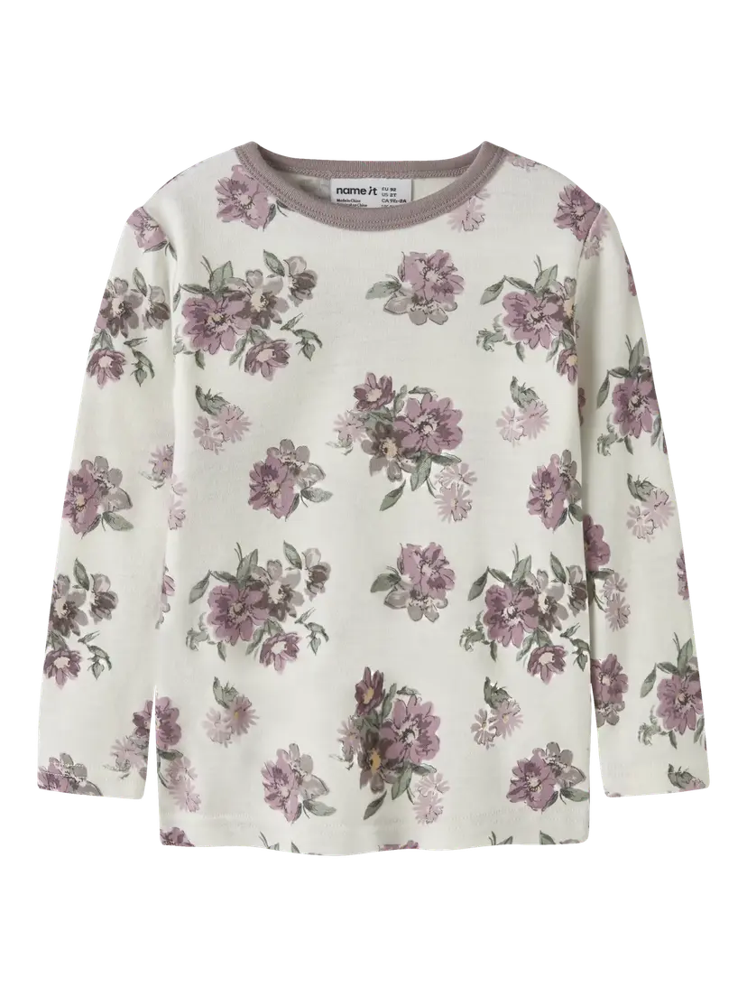 NAME IT Ulltrøye «WILLITUS» Mini Snow White Blomster
