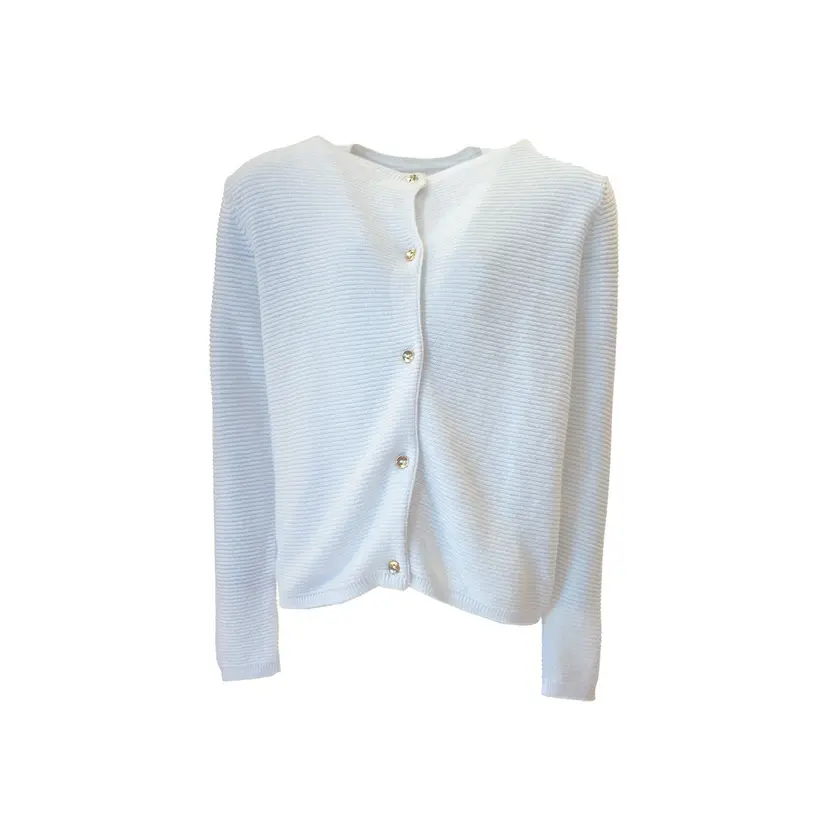 Salto Salto Leona Rillestrikket Cardigan White (98/104)