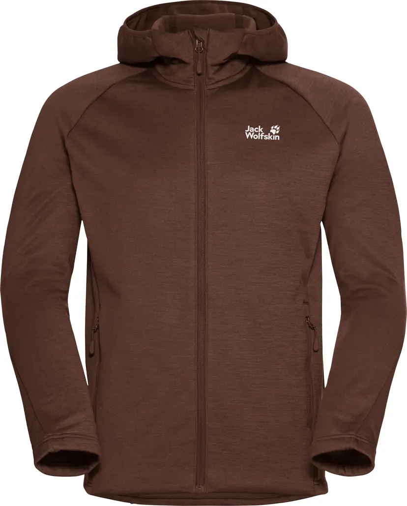 Jack Wolfskin Jack Wolfskin Men's Peak District Hooded Full Zip Hot Choc