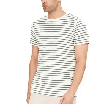 Resteröds Resteröds Bamboo Crew Neck Stripet Herre