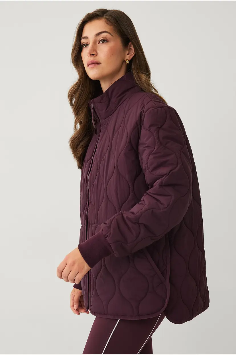 Ellos STUDIO Jakke Oversized Quilted Padded Jacket - Lilla