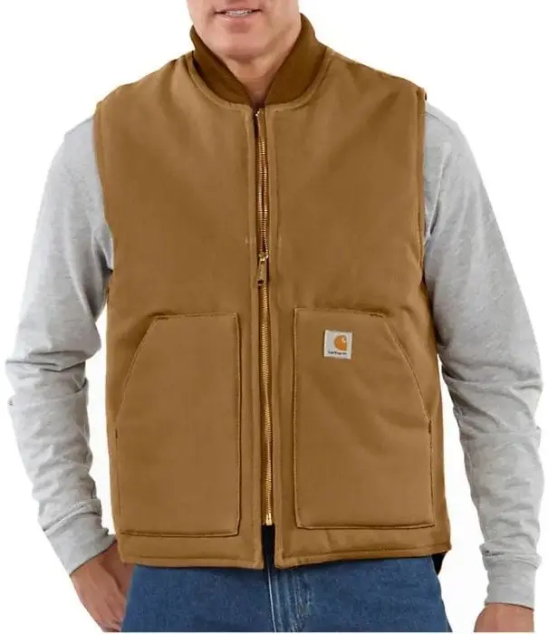 Carhartt Workwear Carhartt Workwear Carhartt M's Insulated Rib Collar Vest Carhartt® Brown