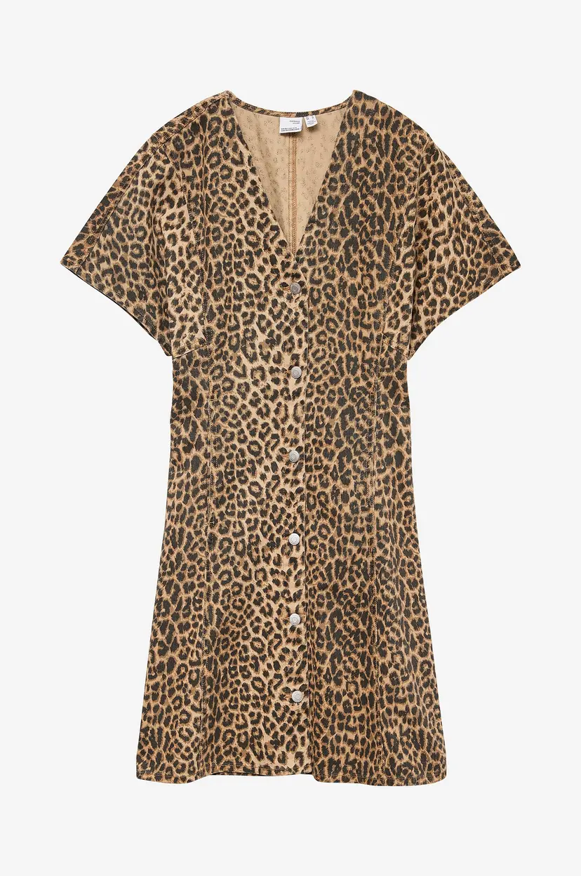 Vero Moda Kjole vmPenelope SS V-neck Short Dnm Dress - Beige