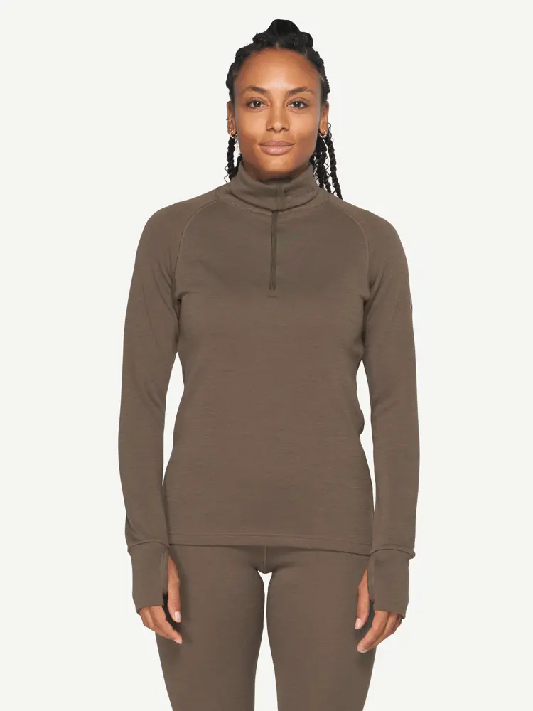 Devold Devold - Expedition Merino 235 Zipneck Dame - Large - Brun