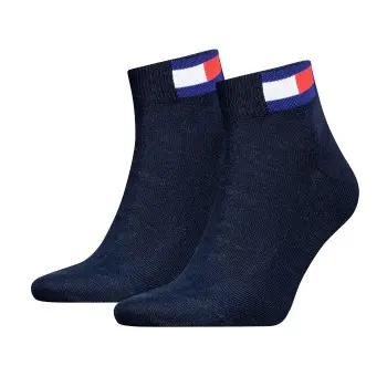 Tommy Hilfiger Tommy Men Uni Flag Quarter Sock Strømper 2P Marine Str 43/46