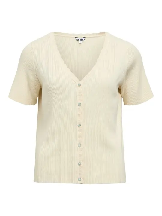 Object Object - Kelly SS V-Neck Cardigan - Birch