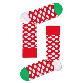 Happy Socks Happy socks Strømper 2P Big Dot Snowman Sock Rød Mønster bomull Str 36/40