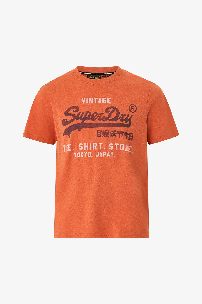 Superdry T-skjorte VL Heritage Relaxed - Orange