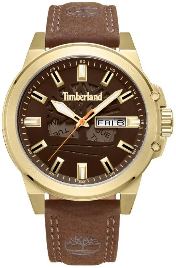 Timberland Timberland Herreklokke TDWGB0040803 Canfield Brun/Lær Ø46 mm