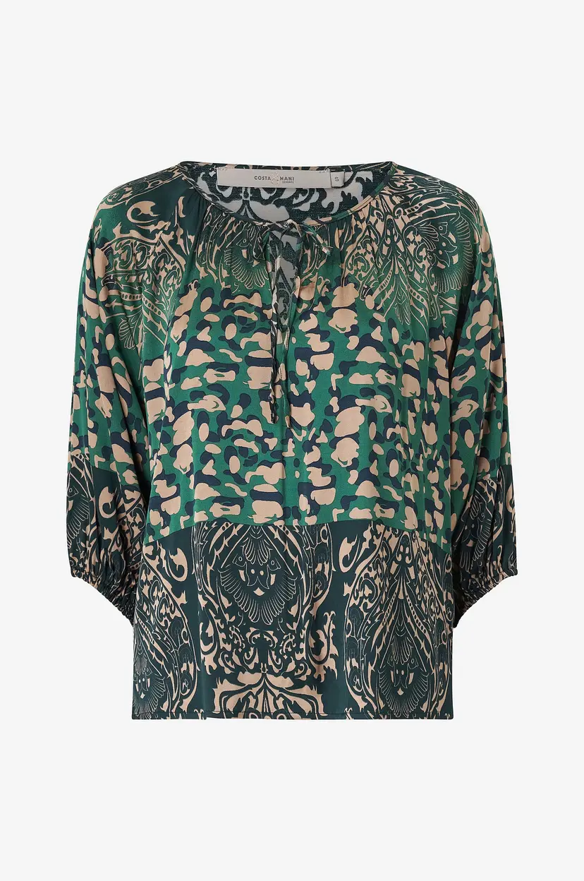 Costamani Topp Boston ss Blouse - Grønn