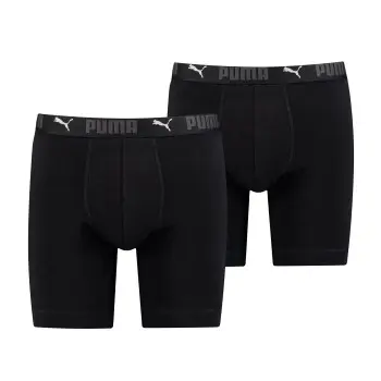Puma Puma 2P Sport Cotton Long Boxer Svart bomull Small Herre