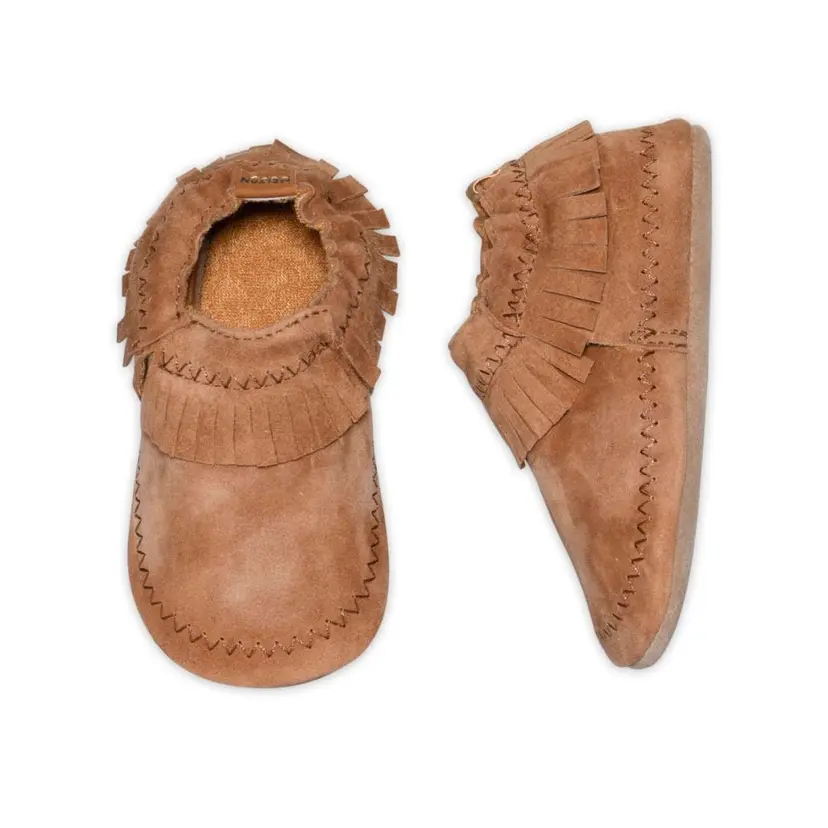 Melton Melton - Tøfler i Skinn Moccasin Cognac