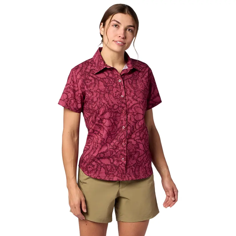 Marmot Marmot W's Airexchange Ss Shirt Dried Rose Twirl