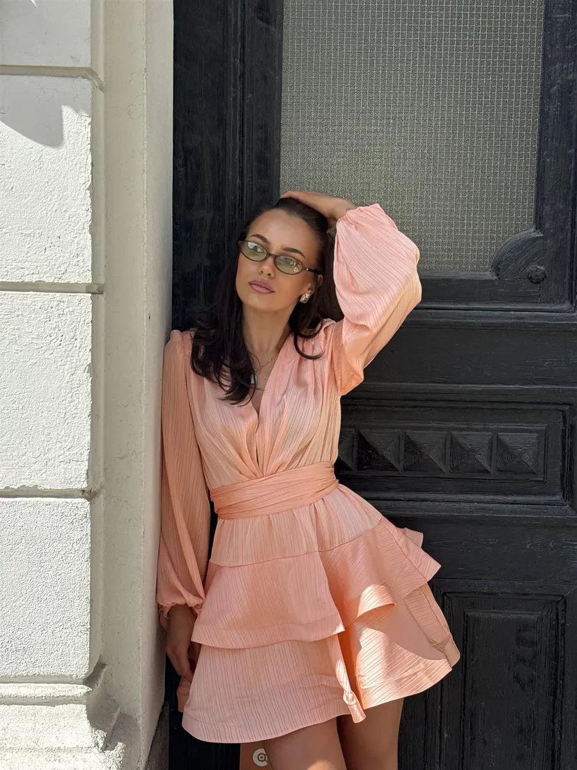 Kayani Asya Bedouin Dress - Cantaloupe