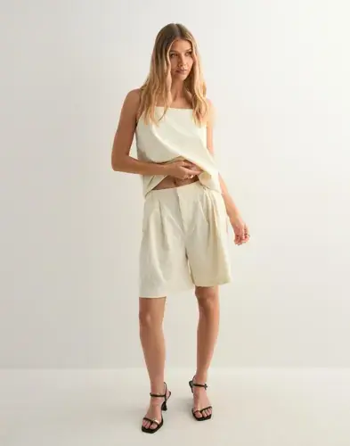 Pieces Pieces - Beige - Pctora Mw Shorts Wvn D2D Pp