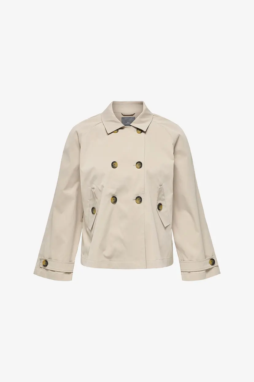 Only Carmakoma Jakke carApril Life Short Trenchcoat Otw - Beige