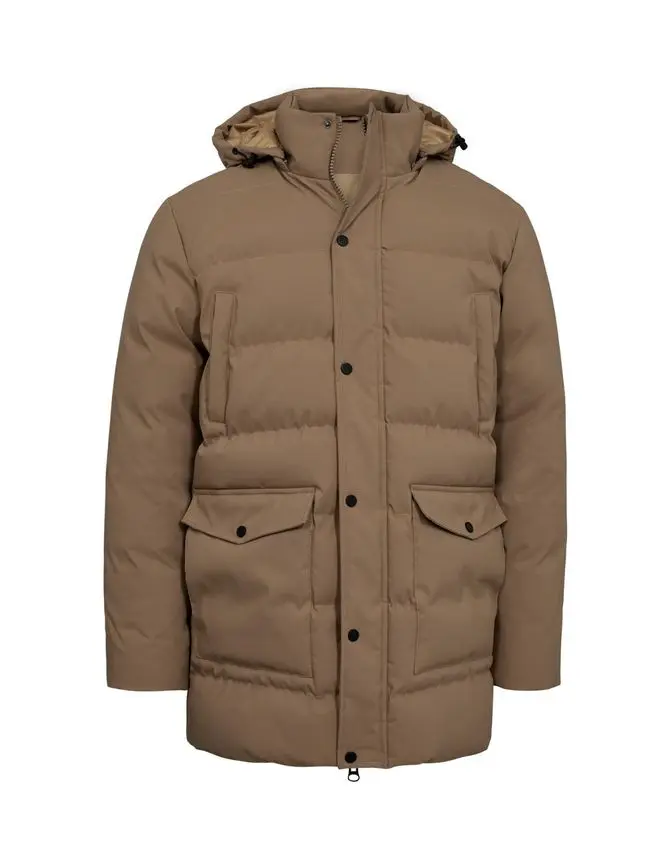 Black Blue Parca jacket regular fitting