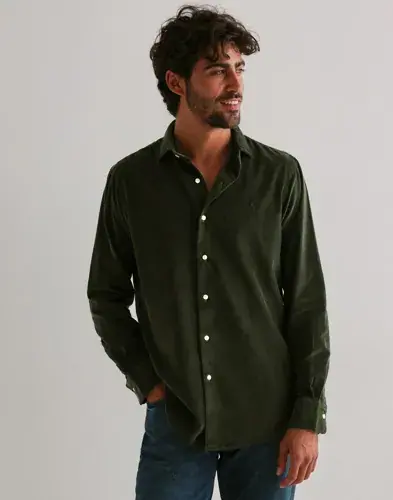 Polo Ralph Lauren Polo Ralph Lauren Cuestbbppcs-Long Sleeve-Sport Shirt Kordfløyelskjorter Grønn