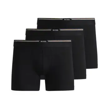 BOSS BOSS 3P Bamboo Boxer Brief Svart viskose Small Herre
