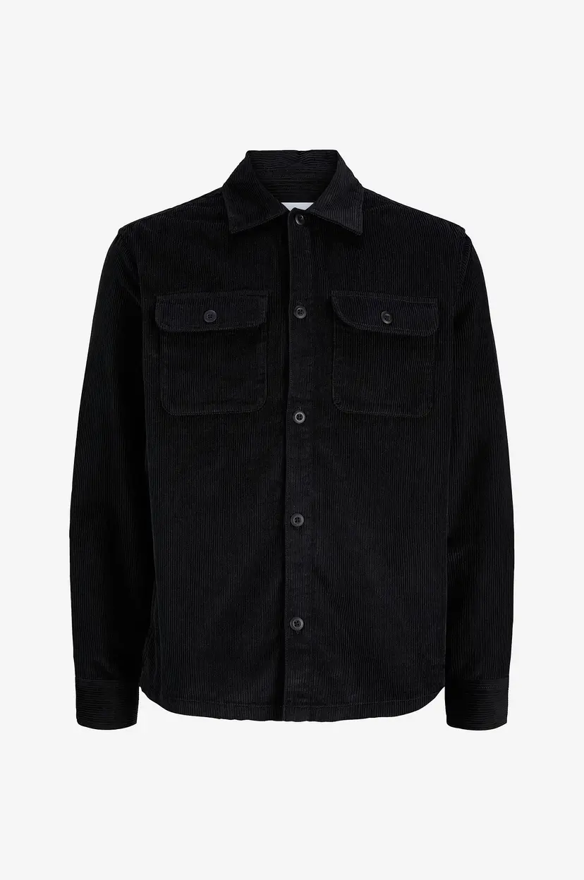 Jack & Jones Plus Overtreksskjorte Jjeregent Cord Overshirt Ls Sn Pls - Svart