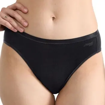 Sloggi Sloggi Truser 3P GO Daily Cotton Tai Svart bomull Large Dame