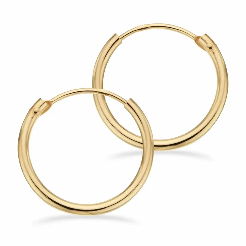 Scrouples Scrouples - 8 karat guld creoler, 15mm - 10133