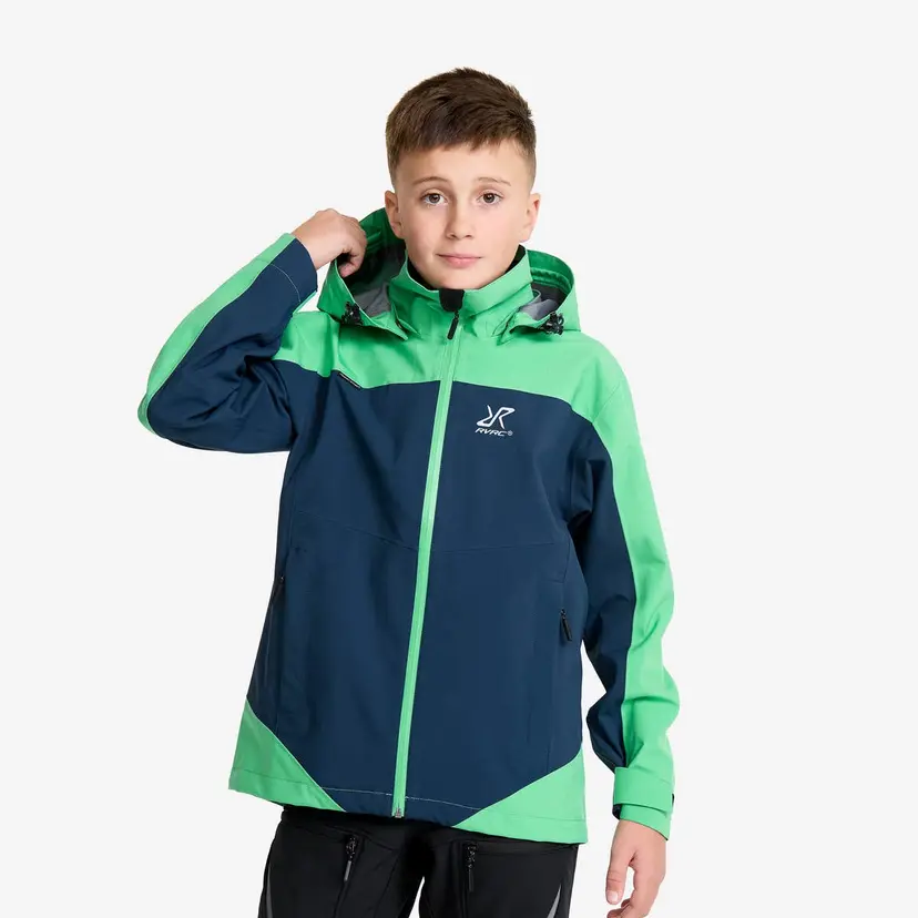 RevolutionRace Silence Proshell 3L Jacket Teens Green Spruce/Moonlit Ocean