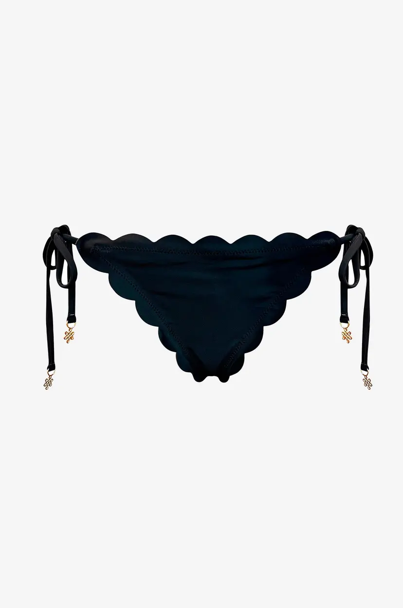 KAANDA Beach life Bikinitruser New Venus Scallop Tie Side Bottom - Svart