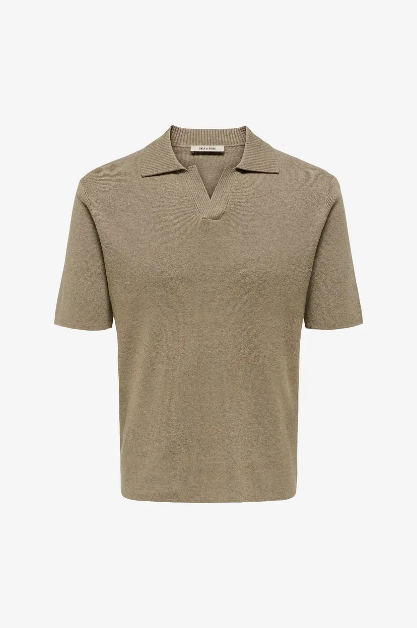 Only & Sons Pologenser onsTravis Reg 12 SS - Natur