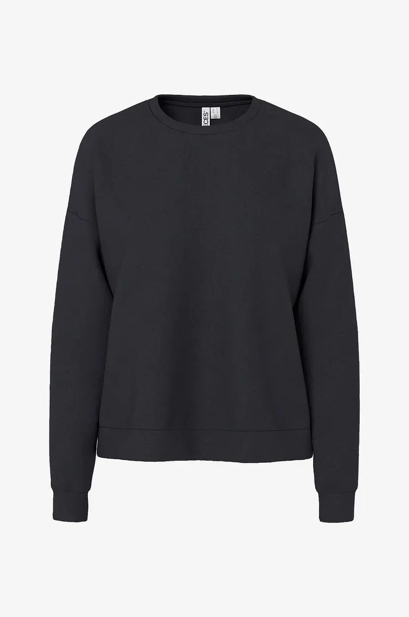 Pieces Topp Pcmichelle Scuba Ls Top Swtbc - Svart