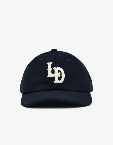 Les Deux Les Deux Felt Logo Dad Cap Capser Blå