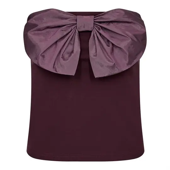 Co Couture Co' Couture - Barry Bow Top - Plum