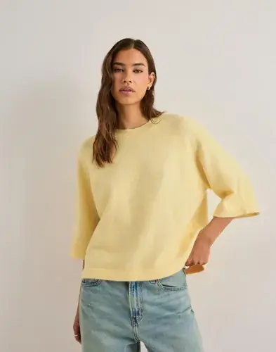 ONLY Only - Gul - Onlsimoni 3/4 Pullover Knt Noos