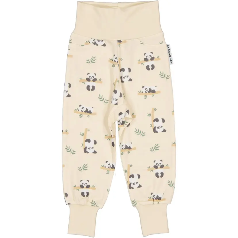 Geggamoja Babybyxor Bambu Panda Beige - 74/80
