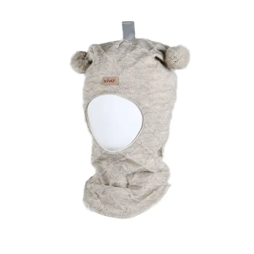 Kivat Lue Kivat - Balaclava i Ull Dusker Kabelstrikk Sand