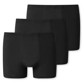 Schiesser Schiesser 3P 95-5 Essential Shorts Svart bomull Medium Herre