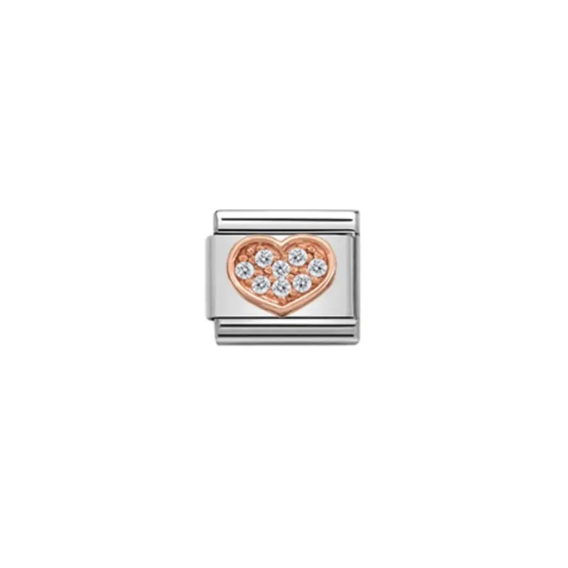 Nomination Heart Rich Rose Gold