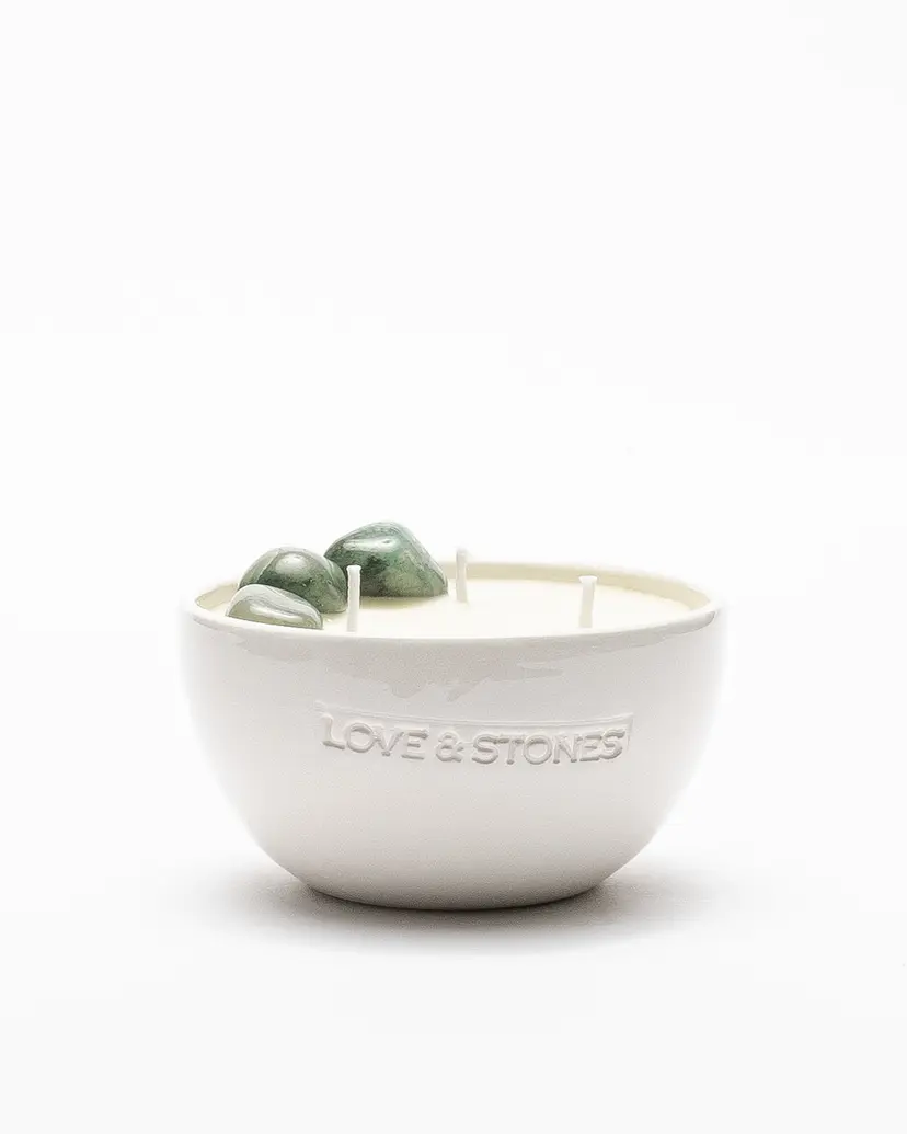 Love & Stones Love & Stones MANIFEST Petit White Crystal Candle White Candle