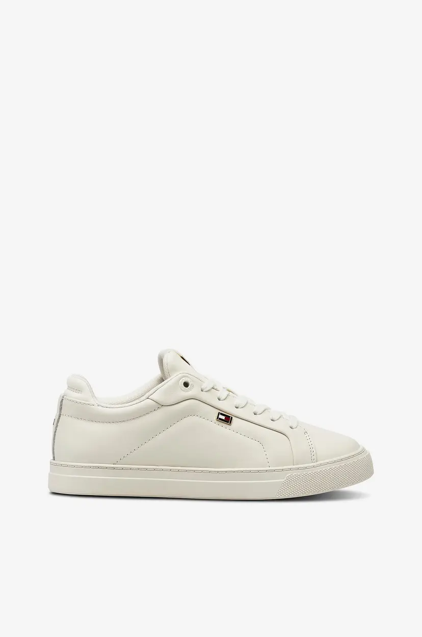Tommy Hilfiger Joggesko Womens Icon Court Sneaker Flag - Hvit