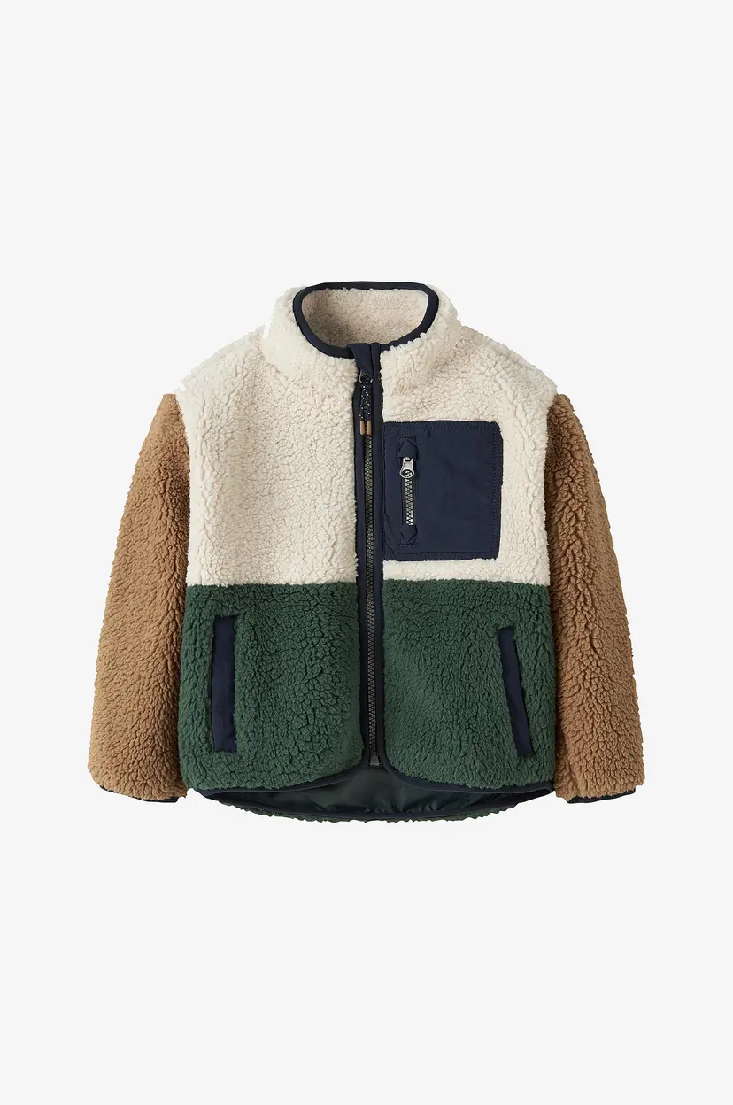NAME IT Fleecejakke nmmMacey Teddy Jacket Block - Grønn