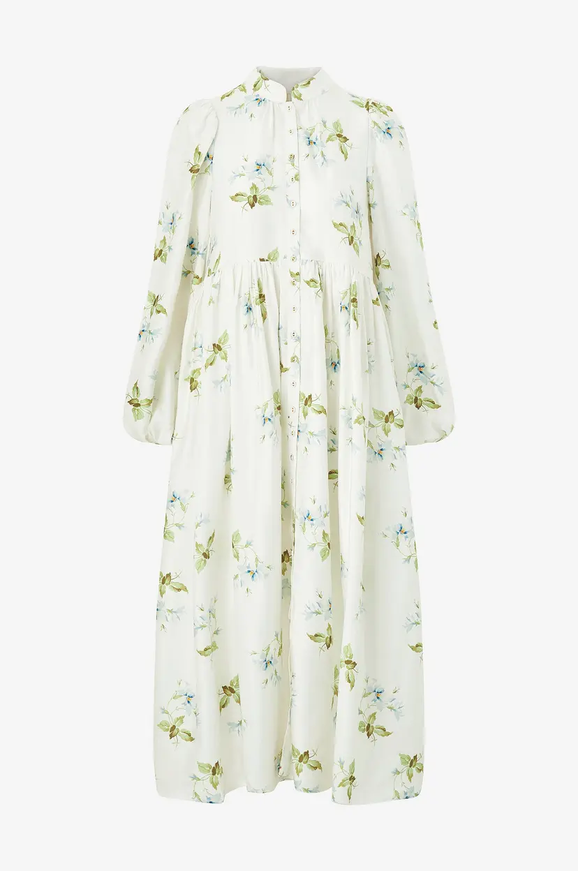 By Timo Maxikjole Viscose Relaxed Dress - Ss25 - Hvit